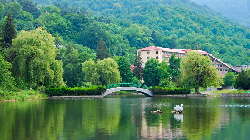 Grna miljer i nationalparken Dilijan, Armenien.